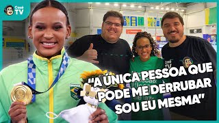 CAZÉ E LUISINHO ENTREVISTAM REBECA ANDRADE MEDALHAS SIMONE BILES SAÚDE MENTAL TREINOS E MAIS [upl. by Gusella]