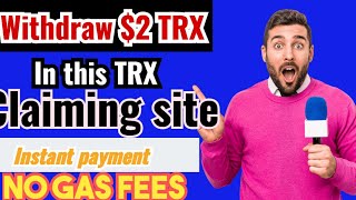 2024 TRX Claiming site make up to 100 TRX every day payment proof 🧾 [upl. by Onitsirc]