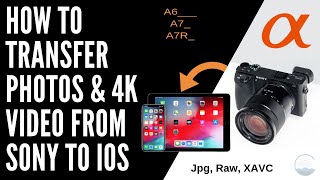 How To Transfer Photos and 4K Video from Sony Cameras To iPhone amp iPad  JPG Raw XAVC iOS [upl. by Enirehtacyram]