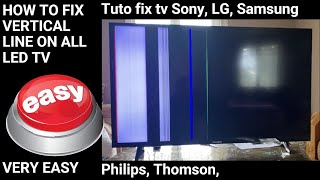 HOW TO FIX VERTICAL LINE ON ALL LED TV SMART TV VERY EASY 2023 [upl. by Matteo332]