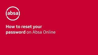 How to reset your password on Absa online [upl. by Kirsteni]