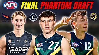 2024 AFL Draft Predictions  FINAL top 30 with Trades [upl. by Tuchman178]