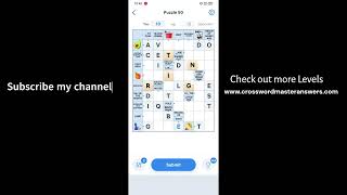 Crossword Master Level 50 Answers  Crossword Master Puzzle 50 [upl. by Noevad]
