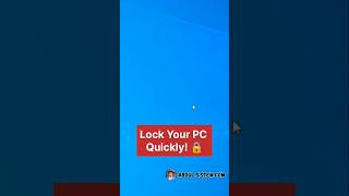 Lock Your PC Quickly 🔒 SecurityTips windows techhacks [upl. by Lemahs]