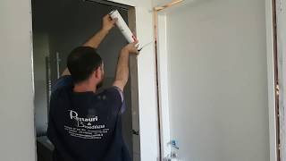 Come fissare porta interna con schiuma espansaHow to fix internal door with expanded foam [upl. by Kinelski651]