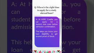 HDFCCredila  Education Loan  Frequently Asked Questions [upl. by Dun887]