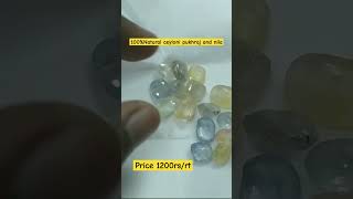 100Natural Ceylon pukhraj and nilagemstone diamond jewellery gems gems pukhraj nila [upl. by Wandy285]