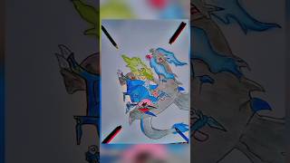 Charizard Y and greninja bond evolve drawing pokemon short [upl. by Enelrahs717]