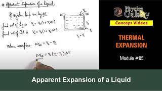 Class 11 Physics  Thermal Expansion  5 Apparent Expansion of a Liquid  For JEE amp NEET [upl. by Colman]