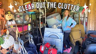 Declutter the Hoarded Back Shed Part 2  Clear Out the Clutter [upl. by Affer]