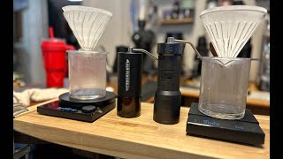 Pour Over Coffee  Comandante C40 vs 1Zpresso KPlus [upl. by Haodnanehs]