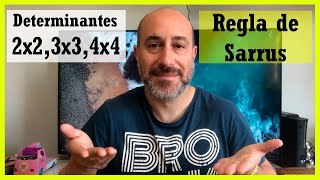 Determinantes de 2x2 3x3 y 4x4 Explicados Paso a Paso  Regla de Sarrus y Menores Complementarios [upl. by Deron]