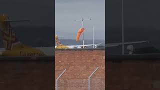 Aurigny ATR departure from Liverpool Airport liverpoolairport planespotting aviation [upl. by Mastic]