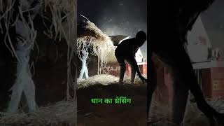 nightwork night threshar machine majdur farmer desilifestyle trctor tractorvideo reels [upl. by Holman829]