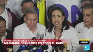 Oposición niega triunfo de Maduro y asegura que Edmundo González ganó presidenciales venezolanas [upl. by Nnainot]