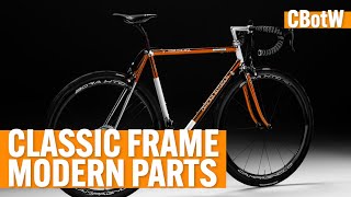 Building up a CLASSIC STEEL ROAD FRAME with MODERN bicycle parts [upl. by Turner]