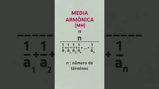 Media armónica aritmetica mh matematicas mediaarmonica maths problemas [upl. by Nelle]