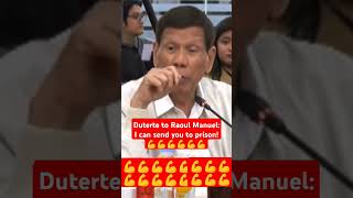 I can send you to prison Duterte to Raoul Manuel viralvideo pinoytrending news trending [upl. by Daj]