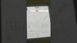 Pizza 🍕 colouring drawingsubscribe [upl. by Hekker]