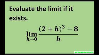 Evaluate the limit as x approaches 0 of 2  h3 8h [upl. by Ellehsem721]