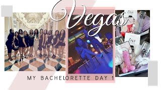 BACHELORETTE PARTY IN VEGAS  Surprising the girls with gifts [upl. by Aneliram]