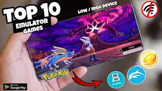 Pokemon Top 10🔥 Emulator 😱Games 2024 Offline😍High Graphics [upl. by Zavras]