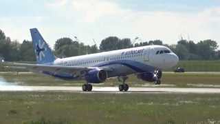 First Sharklets Interjet A320 XAIUA  Go Around  Landing Hamburg Finkenwerder [upl. by Sueaddaht]