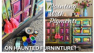 Painted Haunted Furniture Using Pigment Powders [upl. by Malinde]