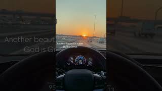 Driving the Elantra N at sunset in Dubai hyundai hyundaielantran [upl. by Sonafets]