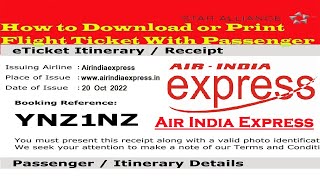 Air India Express ticket Check  How to Check flight ticket  flight PNR kaise kare  PNR online [upl. by Geiss116]