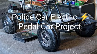 1970s Electric ⚡ Pedal Car conversion chassis paint and assembly 🙂👍 [upl. by Radnaskela]