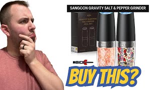 Sangcon Gravity Electric Salt amp Pepper Grinder Review  Best Amazon Salt amp Pepper Mill [upl. by Chapnick]