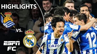 Real Sociedad vs Real Madrid  LaLiga Highlights  ESPN FC [upl. by Virgina]