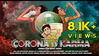 Corona Song  Corona is Karma Animation Music Video Song Tamil with Eng Subs  Corona [upl. by Milurd]