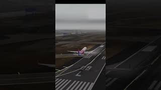 Wizz air A321neo crosswind landing aviation pilot realflightsimulator landing plane avgeek [upl. by Maryanne152]