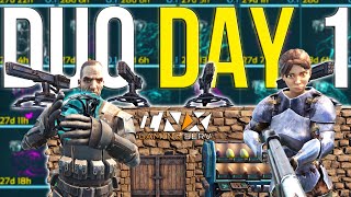 How A 25000 HOUR DUO Dominate Day 1 On The BEST PvP Server INX  ARK [upl. by Yelwar]