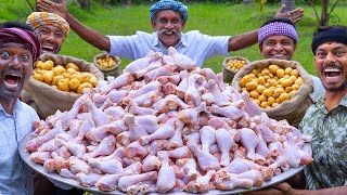 POTATO CHICKEN  Aloo Chicken  One Pan Chicken and Potatoes Recipe Cooking in Underground Baking [upl. by Doner814]