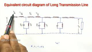 Equivalent circuit diagram of Long transmission lines [upl. by Aiker]