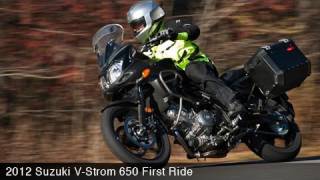 2012 Suzuki VStrom 650 First Ride  MotoUSA [upl. by Lal952]