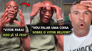 URGENTE DET0NOU🚨 Anderson Silva MANDA A REAL para Vitor Belfort em LIVE ANTES DA LUTA DE BOXE [upl. by Eidnil]