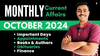 October 2024  Finance  Important Days  Appointments  Books  Obituaries  Monthly CA [upl. by Rehtae]