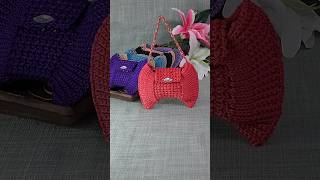 Trendy Crochet ✨️🎀👛✨️ Bow bagpursewristletcard pouch mini bag crochet crocheting crochetbag [upl. by Nnaul]