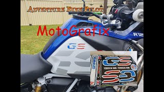 MotoGrafix Decals fitted to BMW GS 1250 HP Rallye Adventure [upl. by Nylitsirk]