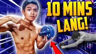 10 Minute AB ROLLER Workout for BEGINNERS 2020 TAGALOG  Lazada Ab Wheel Roller [upl. by Olwen]