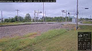 MOKAN Railcams Springfield Missouri BNSF Thayer North Subdivision MP 20470 RECURRENT STREAM [upl. by Maccarthy978]