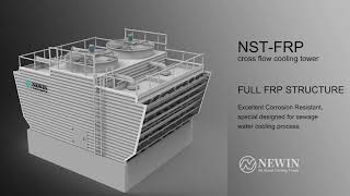 NSTFRP series full FRP cross flow cooling tower NEWIN COOLING TOWER [upl. by Neggem113]