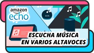 Como escuchar música en varios altavoces Amazon Echo al mismo tiempo  Alexa [upl. by Doggett]