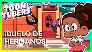 ¡LOS HERMANOS LUCHAN CON JUEGOS DE CARTOON con Craig y Jessica  ToonTubers [upl. by Ramaj]