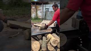 Horizontall Wood Log Spliter woodworking wood splitter diy firewood [upl. by Lener560]