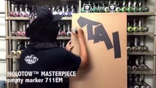 MOLOTOW™ MASTERPIECE empty marker 60mm 711EM TEST 思勃銳肯台灣塗鴉 [upl. by Goddord362]